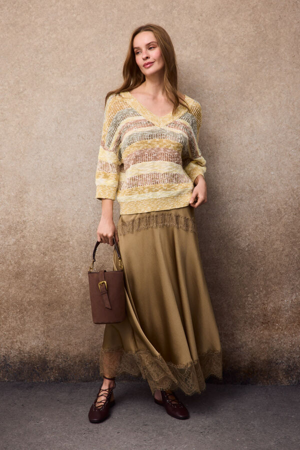 Slowlove Jersey pico multicolor Amarillo