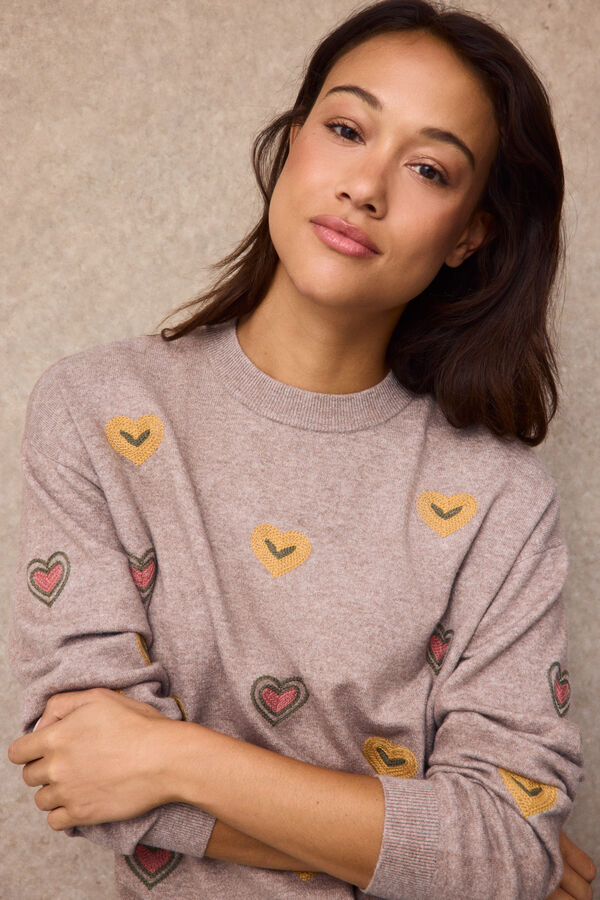 Slowlove Jersey bordados corazones Arena