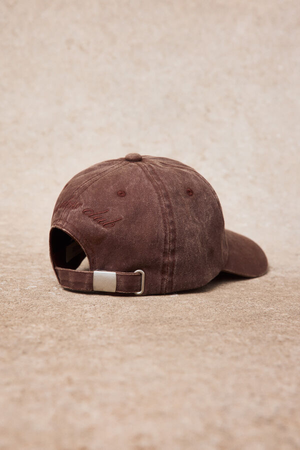 Slowlove Gorra lavada bordado Granate