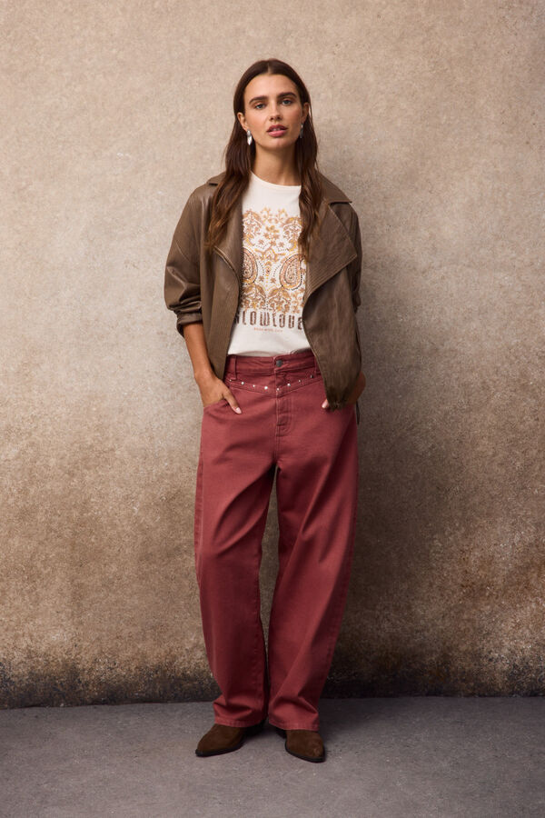 Slowlove Jeans Tachas Coral