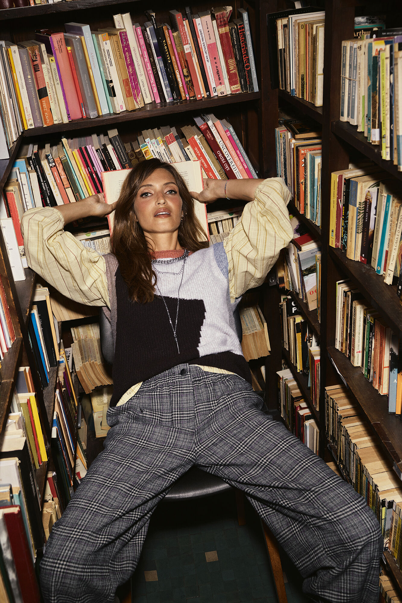 Slowlove Chaleco intarsia bloques
