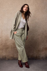 Slowlove Chaqueta punto jaspeado Kaki