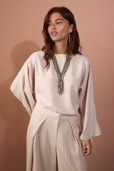 Slowlove Blusa fluida Marfil