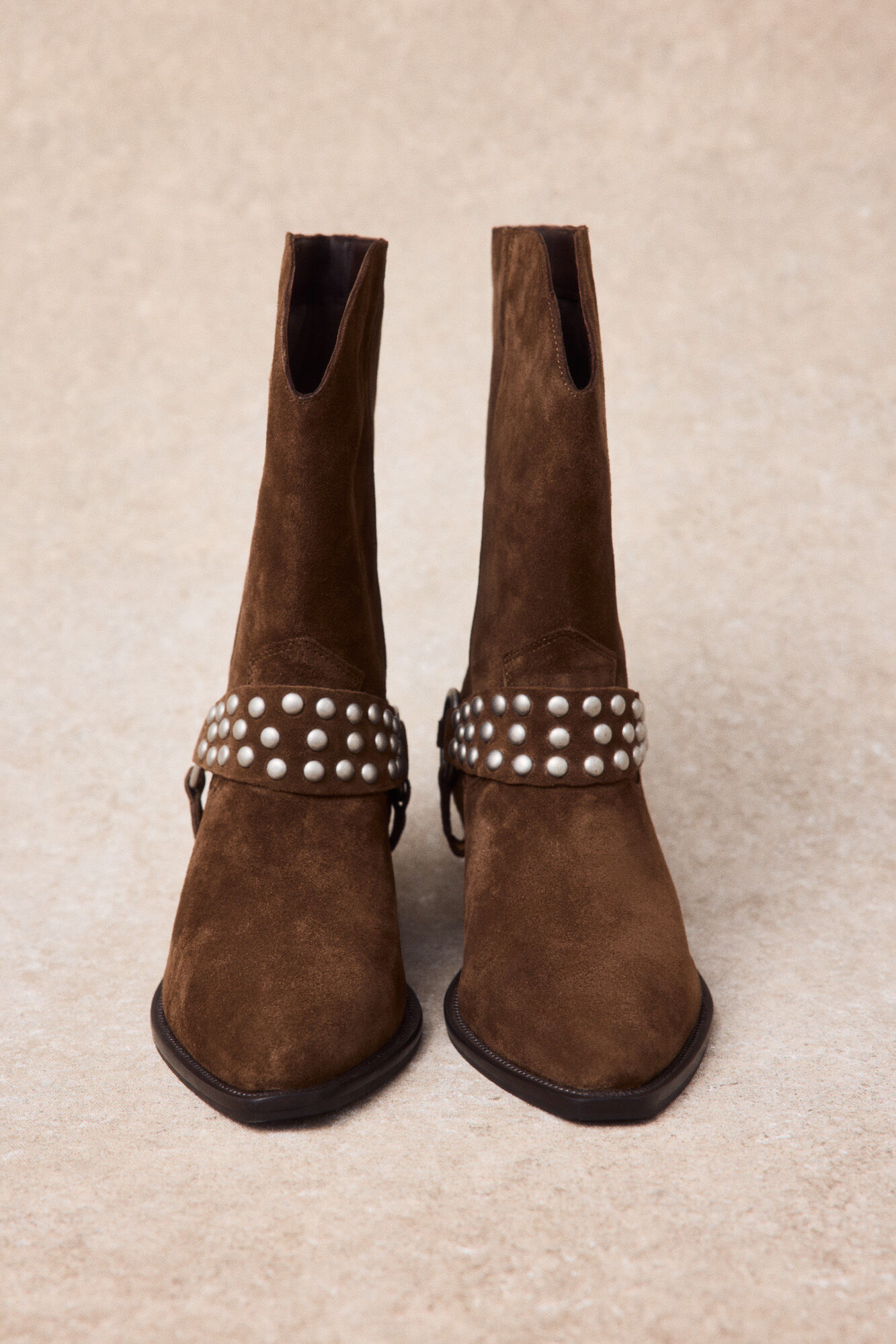 Slowlove Bota piel estribo y tachas