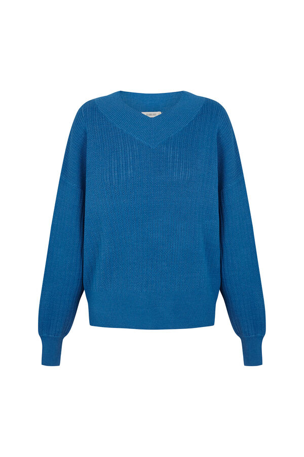 Slowlove Jersey calado pico Azul