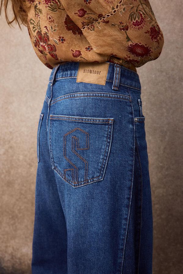 Slowlove Jeans contrastes Azul