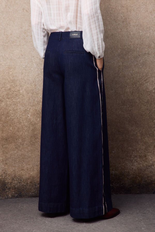 Slowlove Jeans cinta lateral Azul