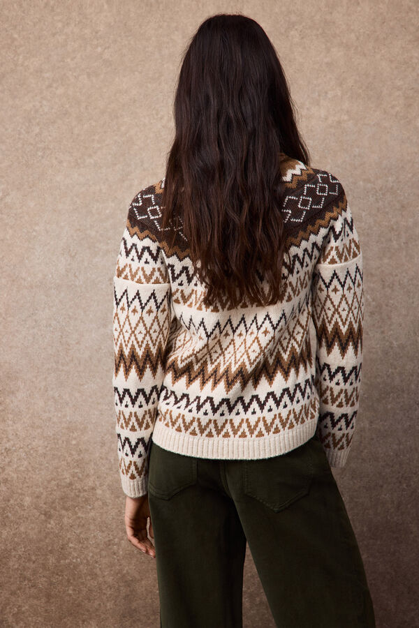 Slowlove Jersey jacquard logo SLOWLOVE Marfil