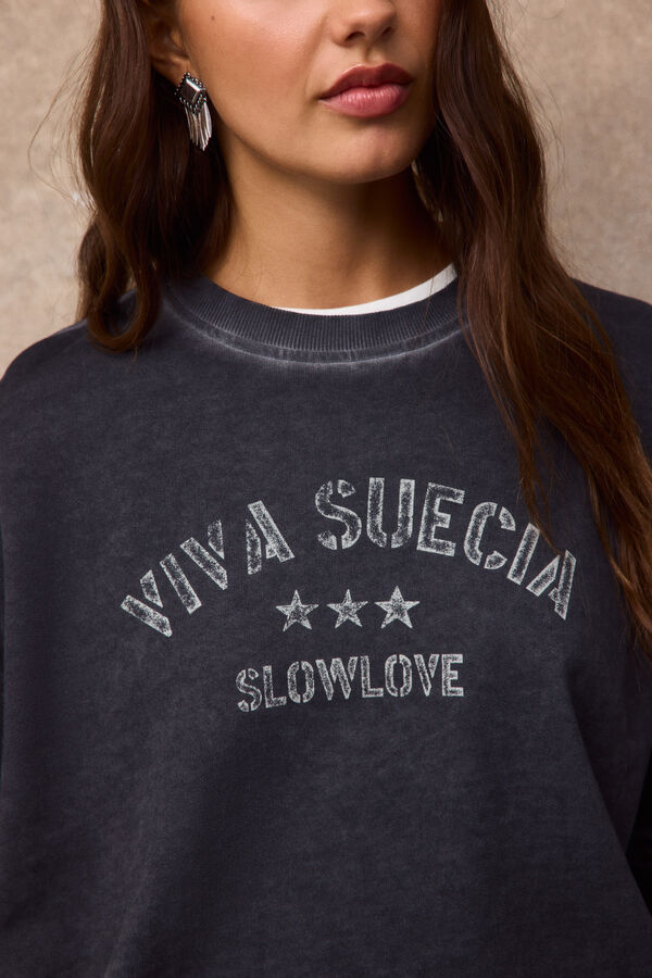 Slowlove Sudadera Viva Suecia Gris