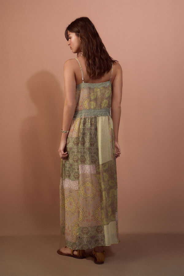 Slowlove Vestido lencero estampado Estampado blanco