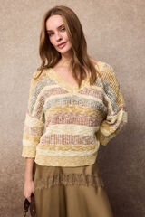 Slowlove Jersey pico multicolor Amarillo
