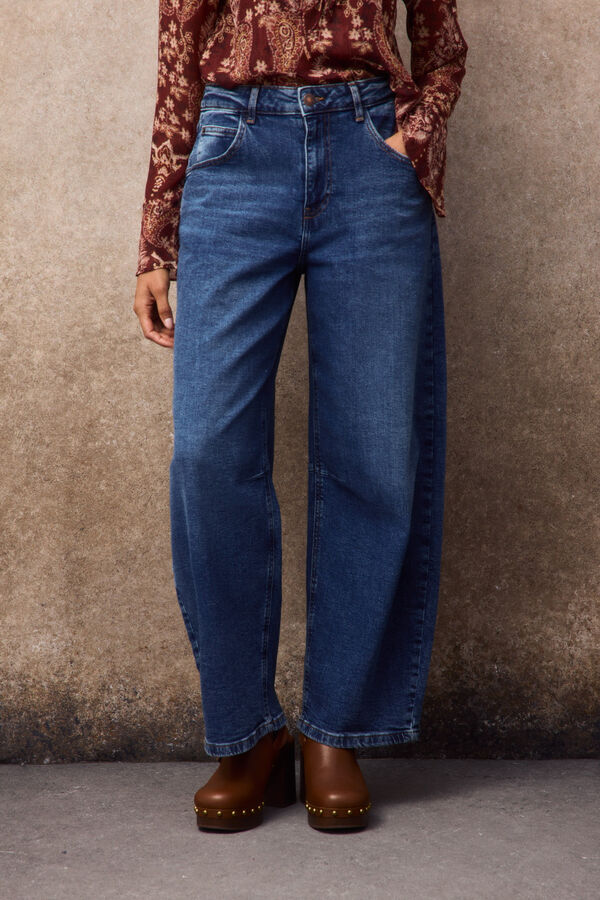 Slowlove Jean Barrel ancho Azul