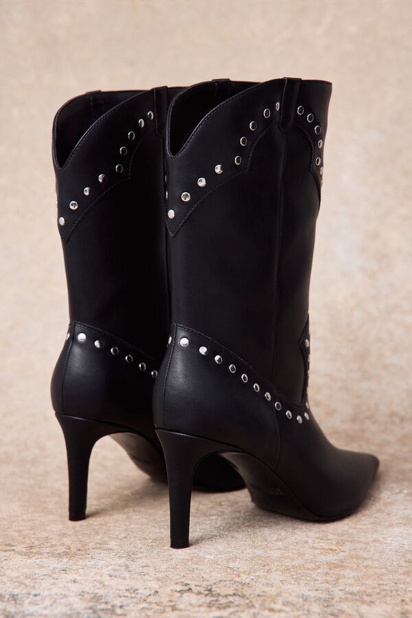 Slowlove Bot&iacute;n tac&oacute;n tachuelas Negro