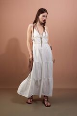 Slowlove Vestido bordados colores Marfil