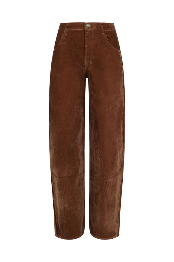 Slowlove Jeans barrel velvet Camel