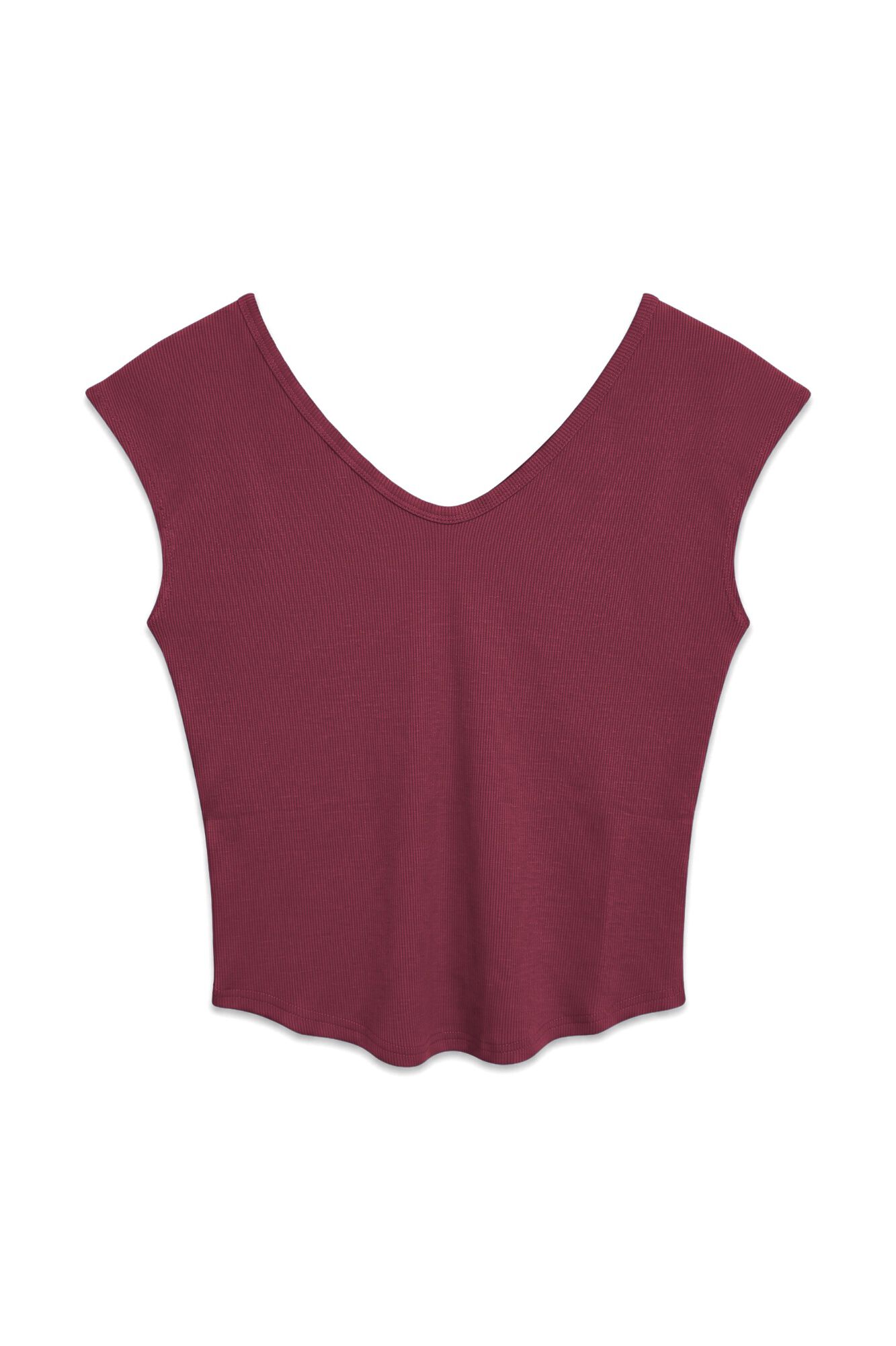Topshop Camiseta escote V manga corta