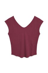 Topshop Camiseta escote V manga corta morado/lila
