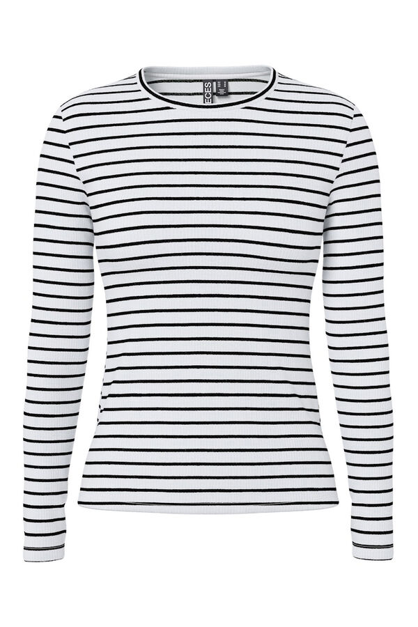 Pieces Camiseta canal&eacute; manga larga: blanco