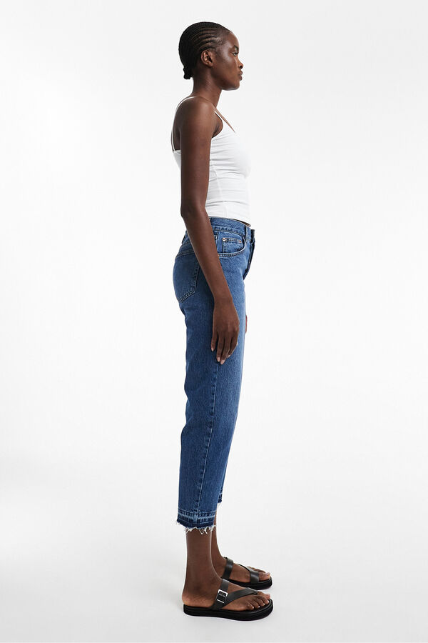 Topshop Jeans straight fit cropped. azul
