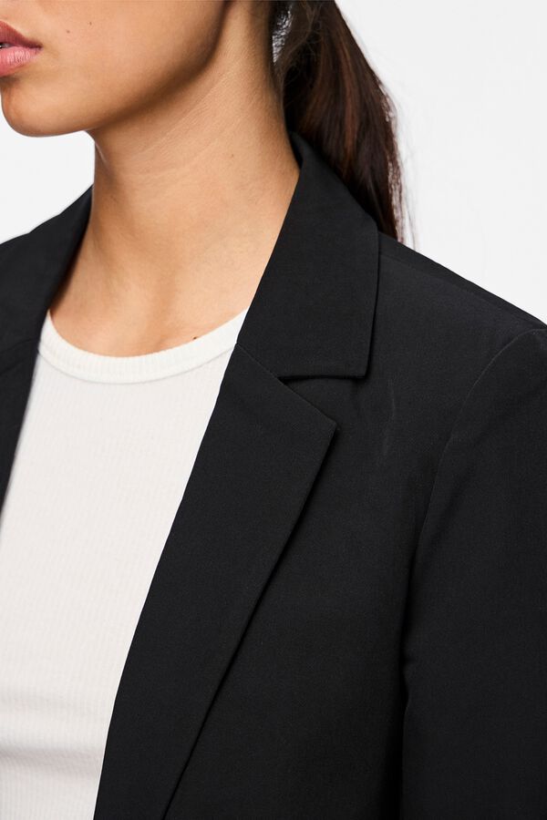 Pieces Blazer oversize sin botones negro