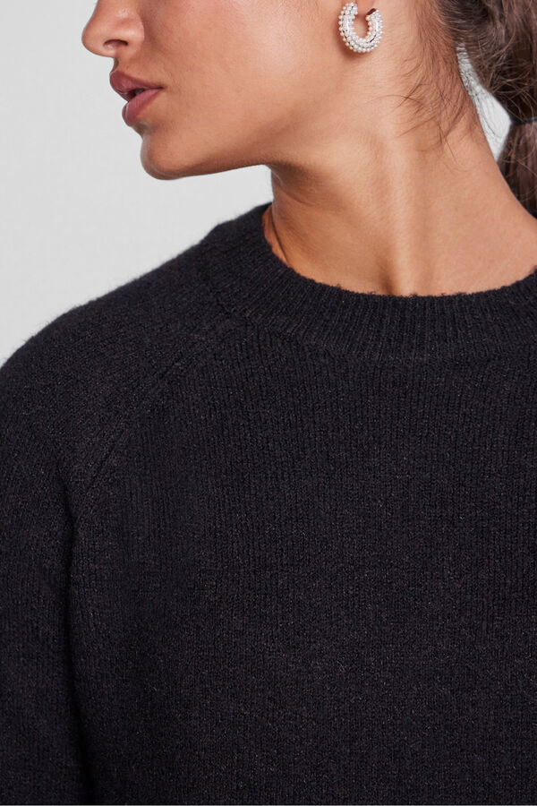 Pieces Jersey textura ligero negro