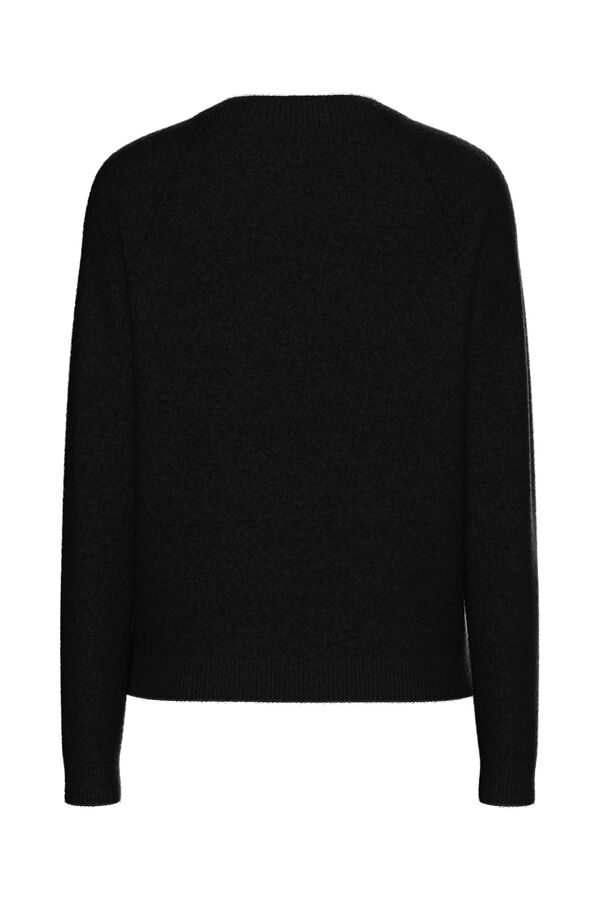 Pieces Jersey textura ligero negro