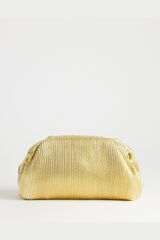 Topshop Bolso clutch acanalado marr&oacute;n