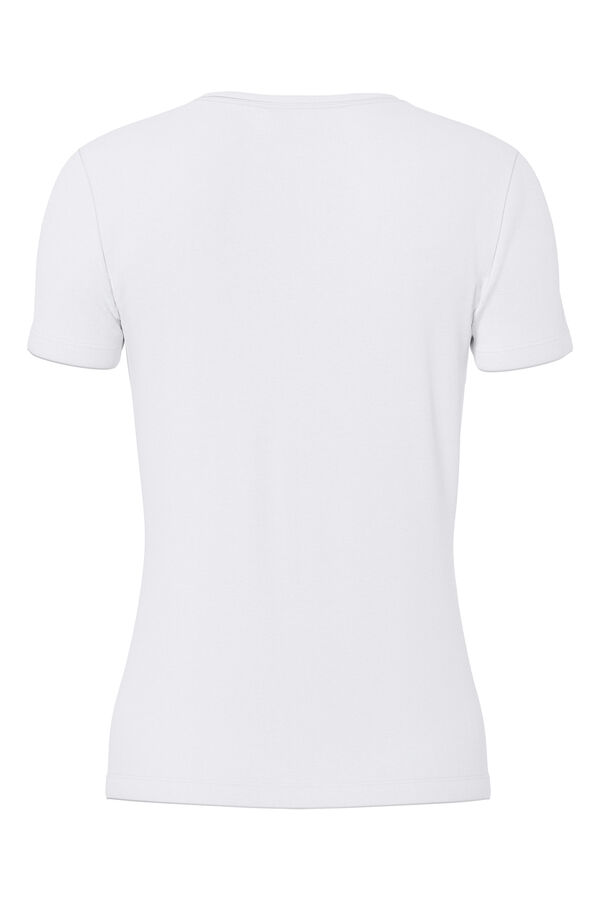 Pieces Camiseta b&aacute;sica blanco
