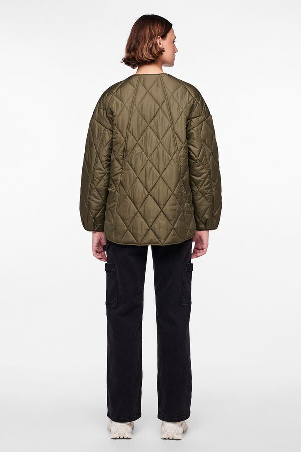 Pieces Chaqueta acolchada ligera verde