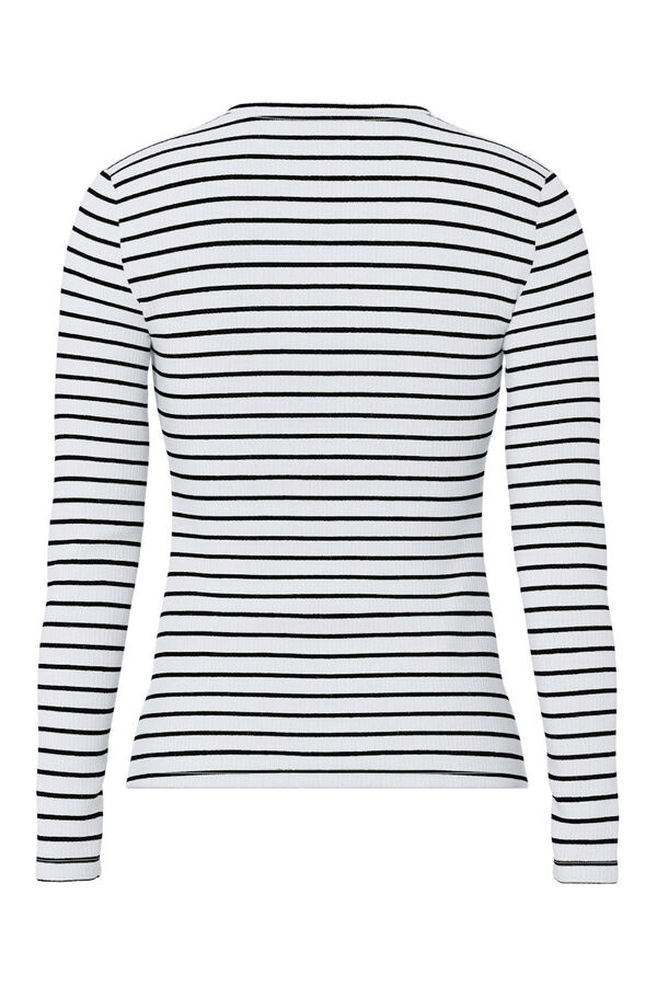 Pieces Camiseta canal&eacute; manga larga: blanco