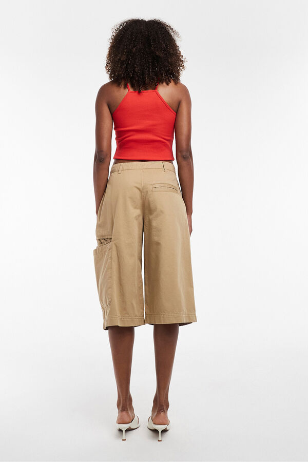 Topshop Bermudas cargo marr&oacute;n