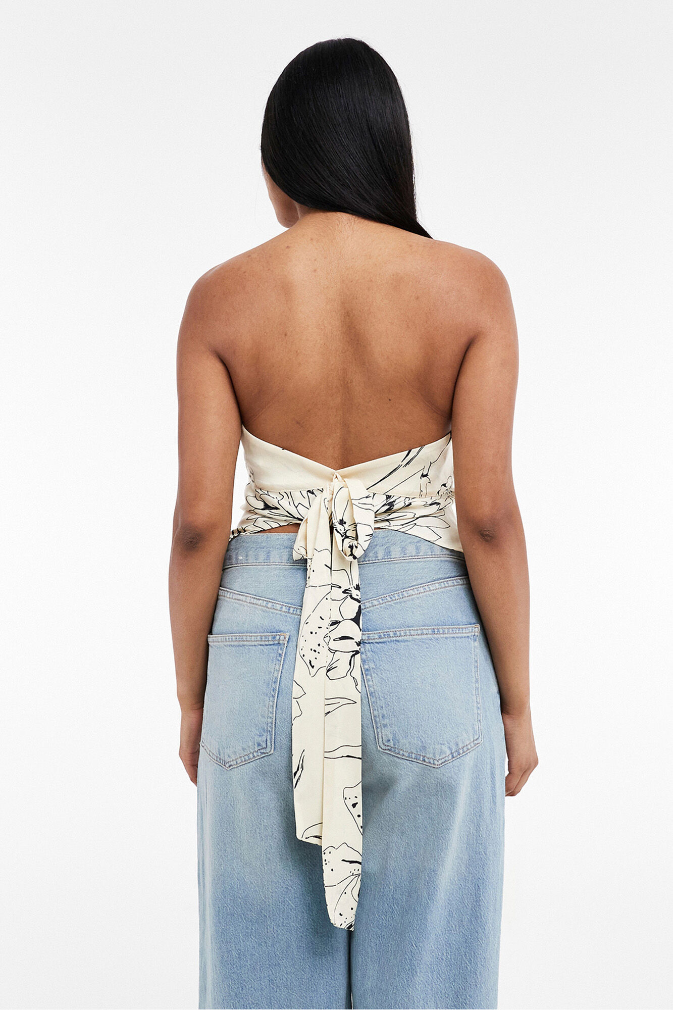 Topshop Top palabra de honor estampado