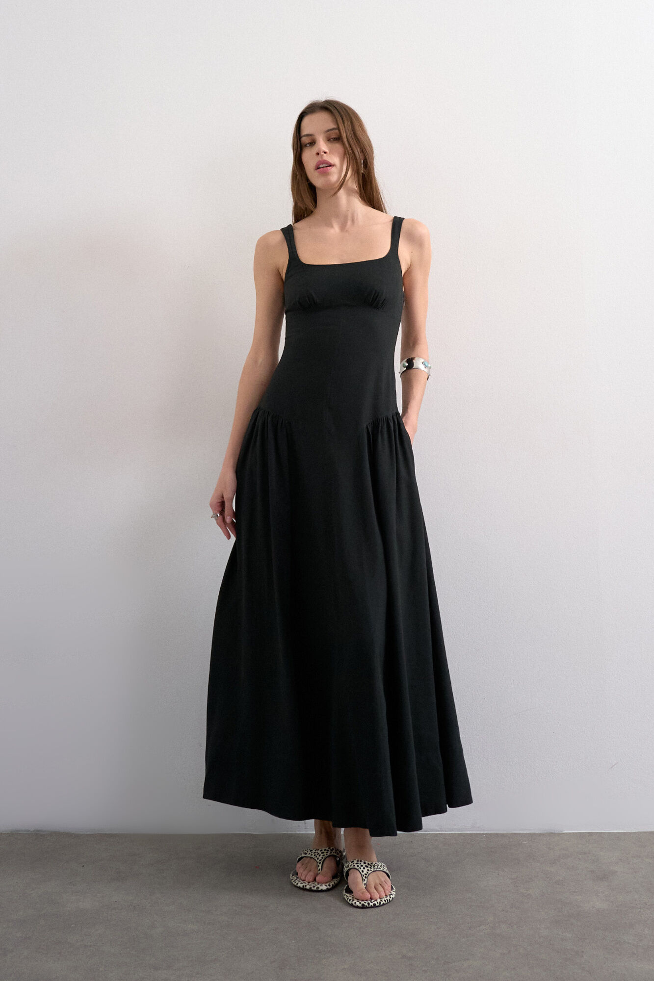 Topshop Vestido largo tirantes