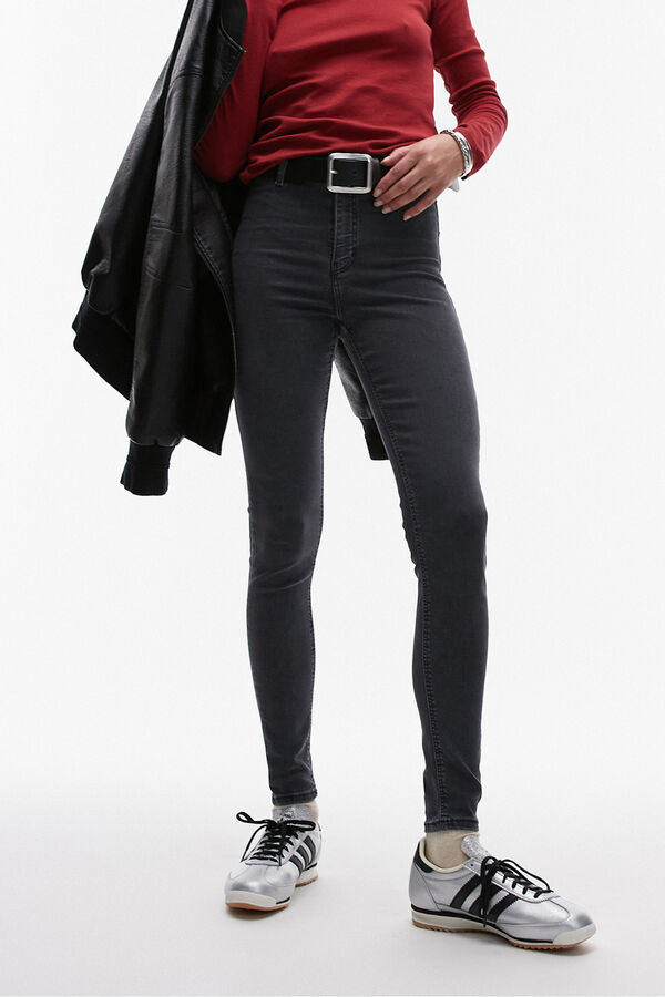 Topshop Jeans skinny de tiro alto negro