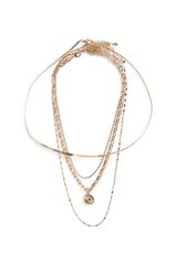 Pieces Pack de 4 collares dorados amarillo