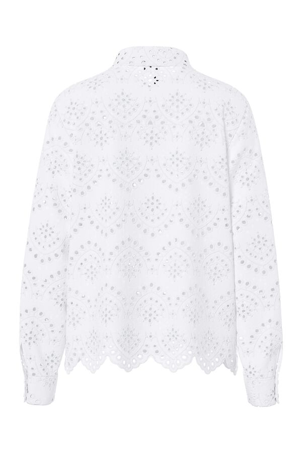 Pieces Camisa troquelada blanco