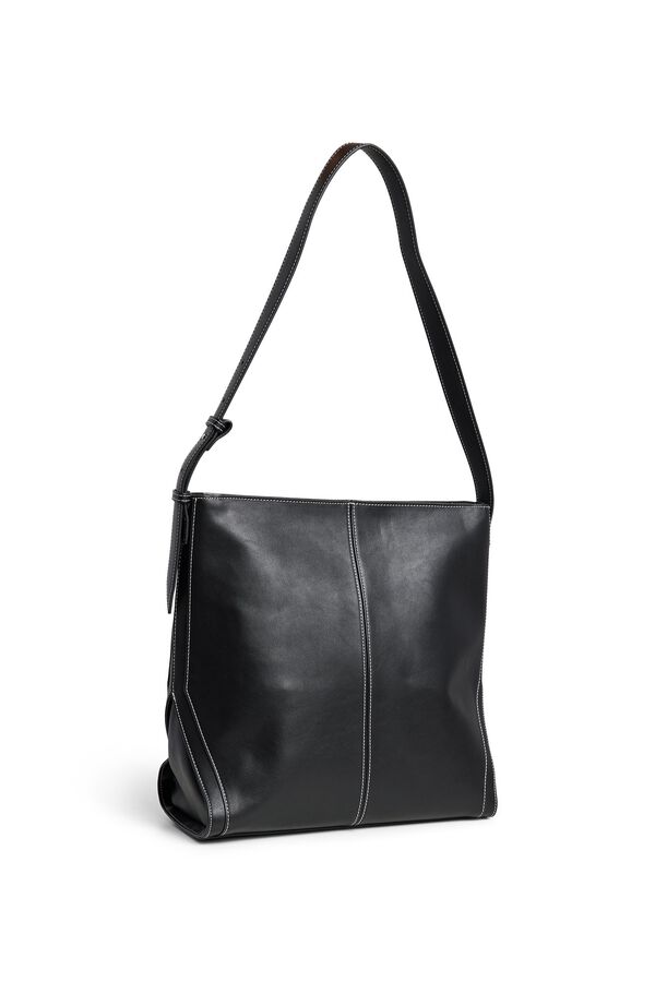 Pieces Bolso shopper efecto piel negro