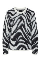 Pieces Jersey peluso cebra blanco