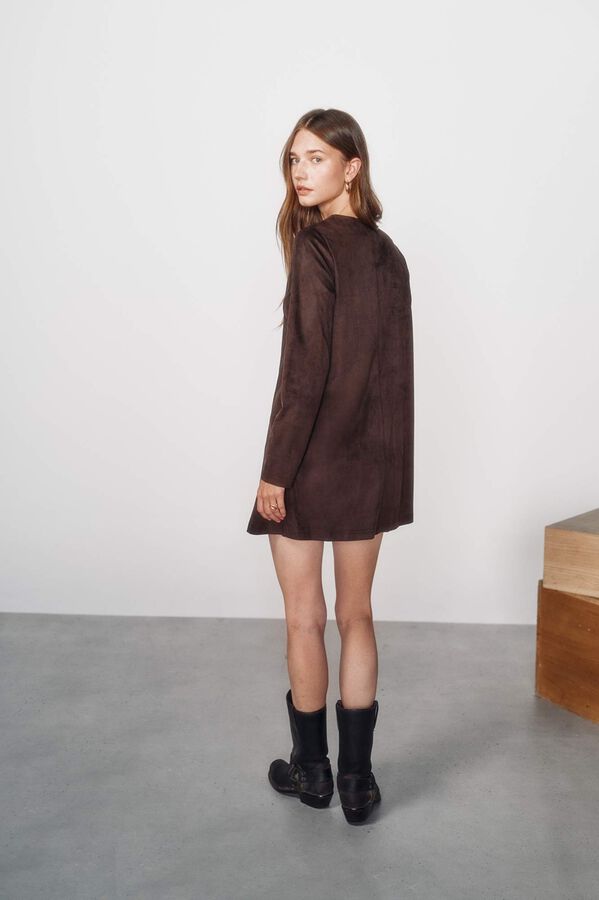 High Spirits Vestido Ribbon marr&oacute;n