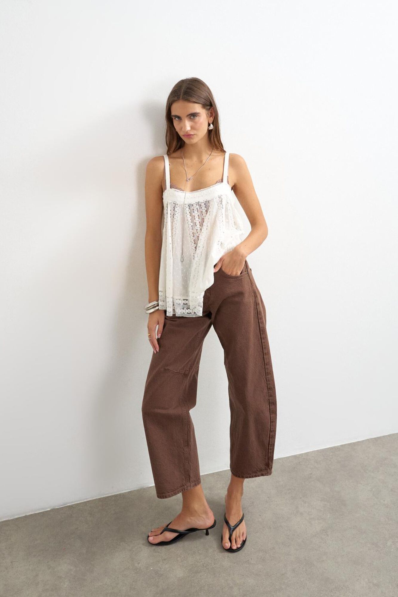 Topshop Jeans barrel tiro alto