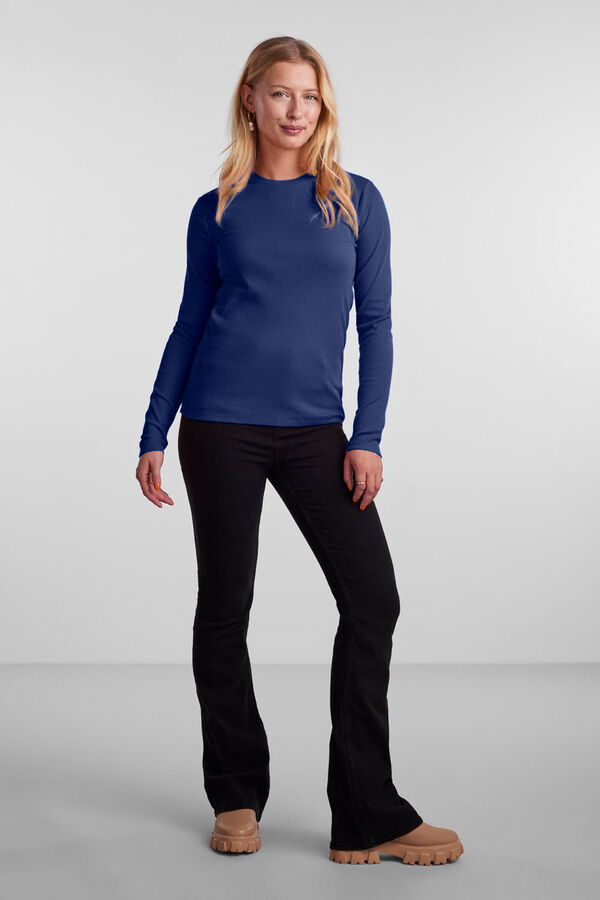 Pieces Camiseta rayas manga larga azul