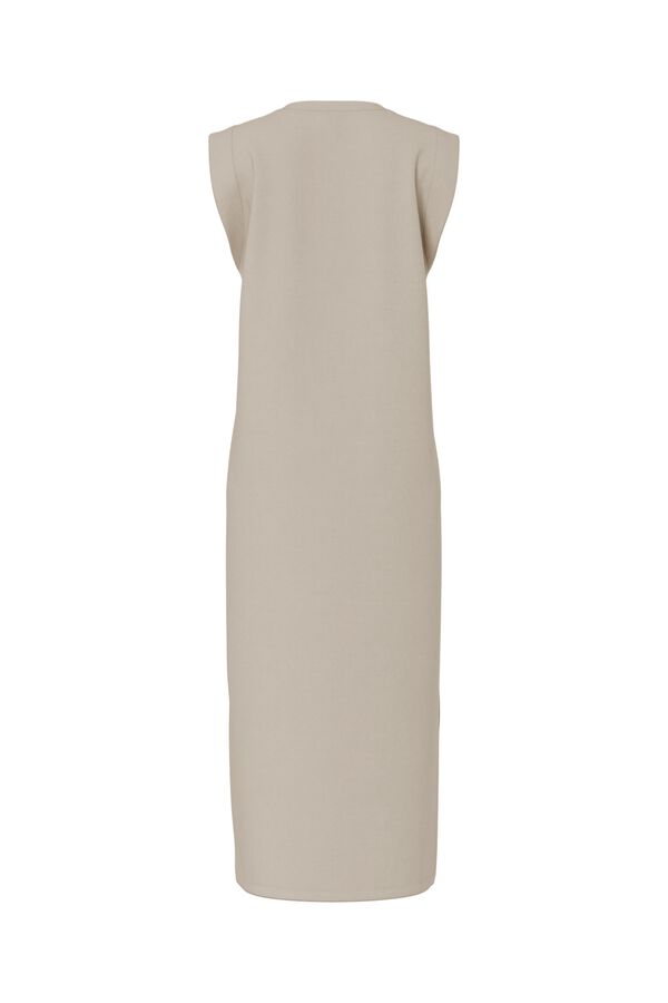 Pieces Vestido largo de algod&oacute;n beige