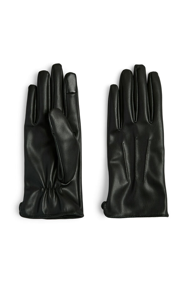 Pieces Guantes de efecto piel negro