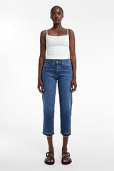 Topshop Jeans straight fit cropped. azul