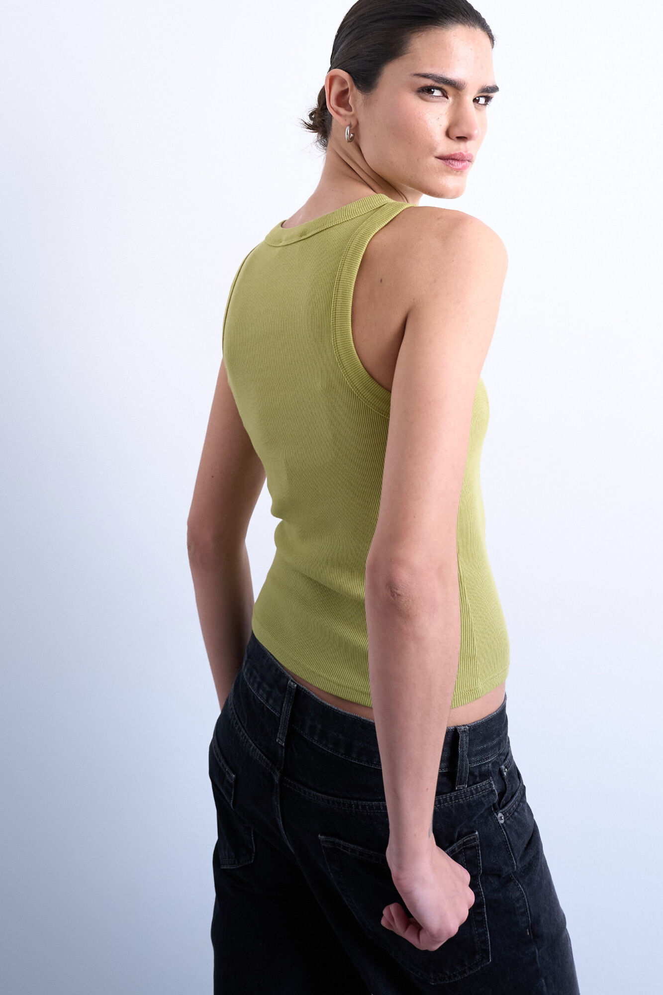 Topshop Top cuello redondo