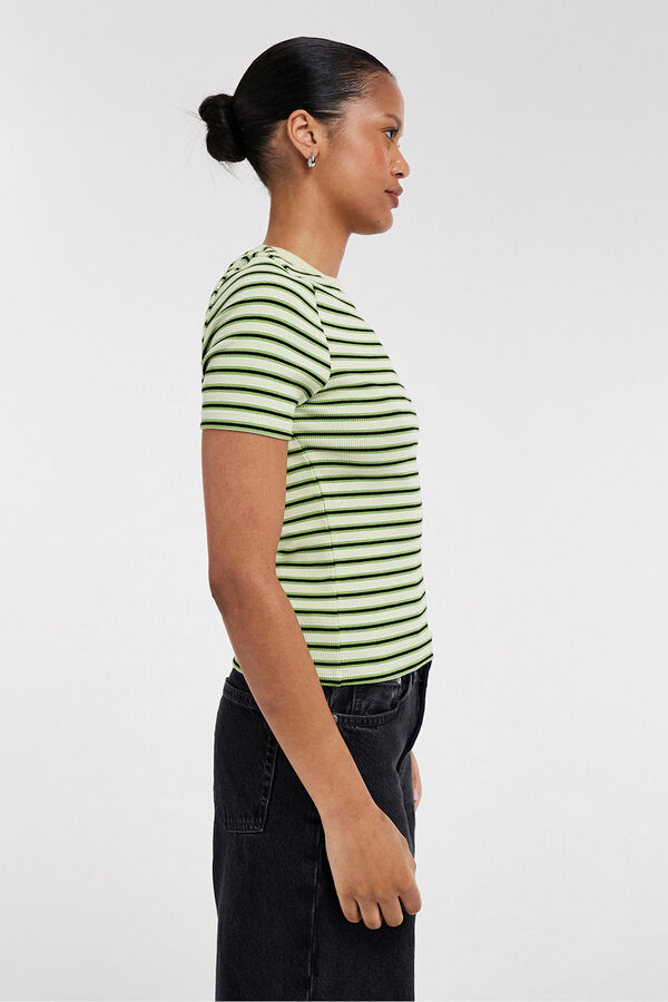 Topshop Camiseta estampada cuello redondo verde
