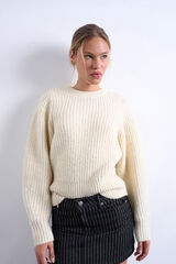 Topshop Jersey de punto de manga larga beige