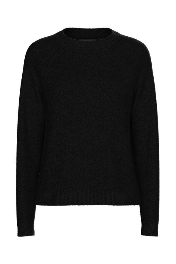 Pieces Jersey textura ligero negro