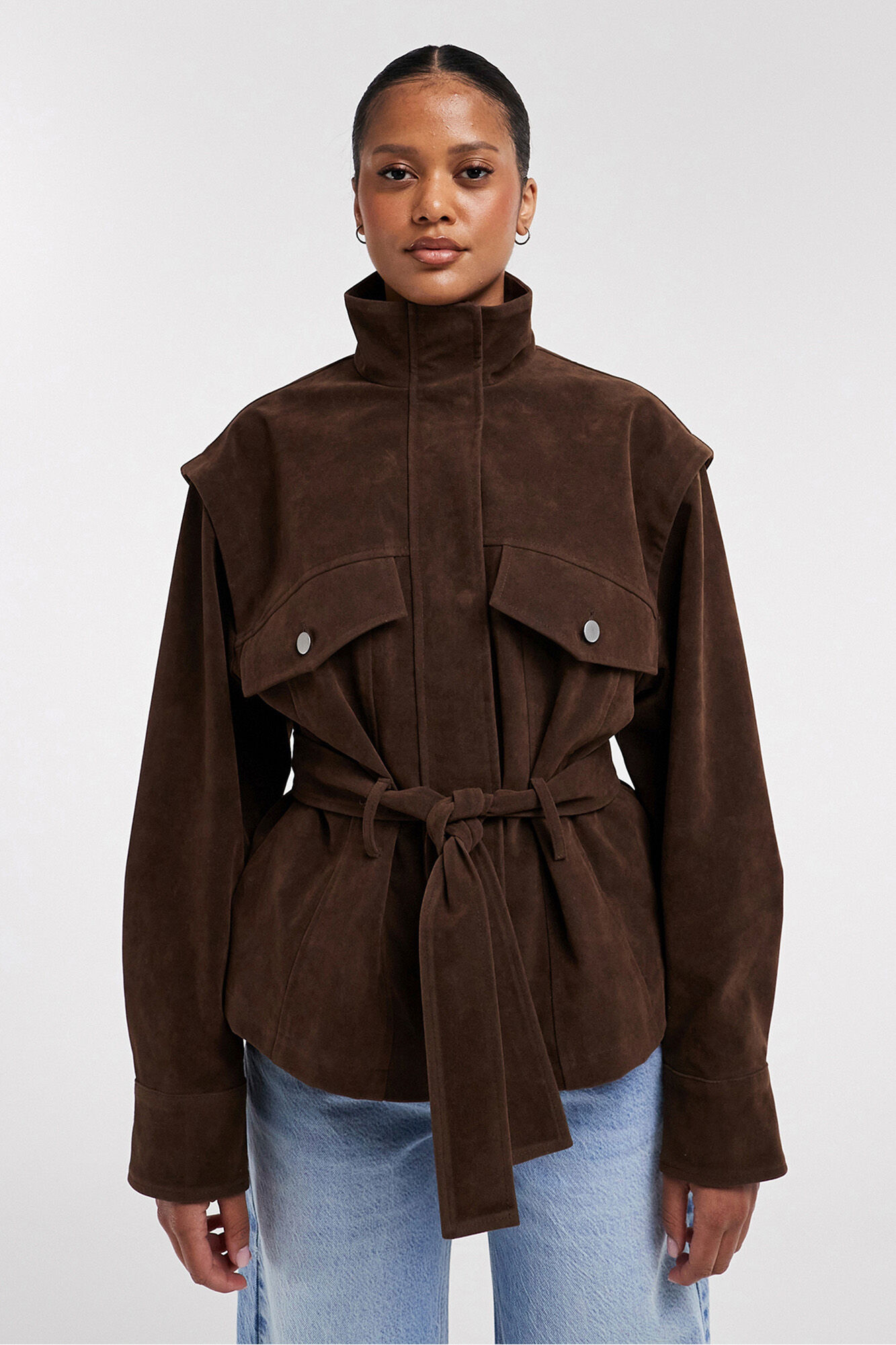 Topshop Chaqueta cuello alto