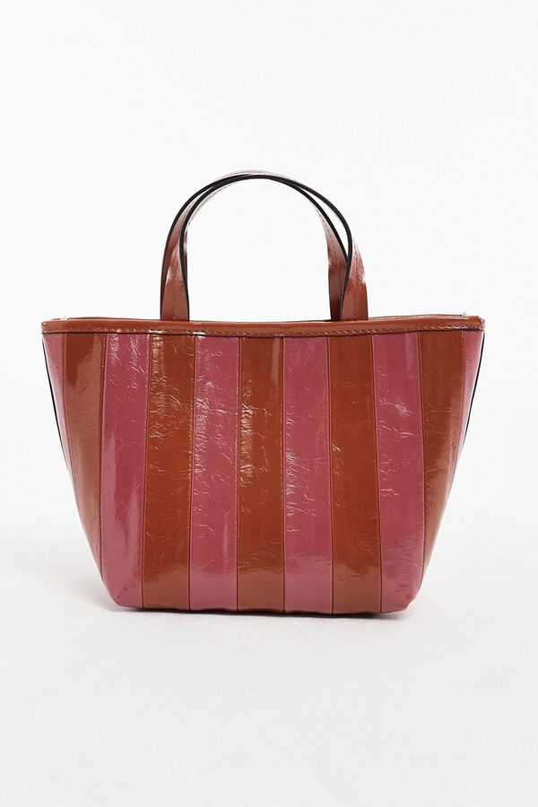 Topshop Bolso de hombro rayas rosa